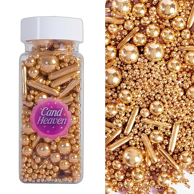 White Pearl Sprinkles and Edible Pearls, 120g (4.23oz), Cake Decorating Supplies, Shiny Cake Pearls for Cookies, Cupcakes, Cake Decorating