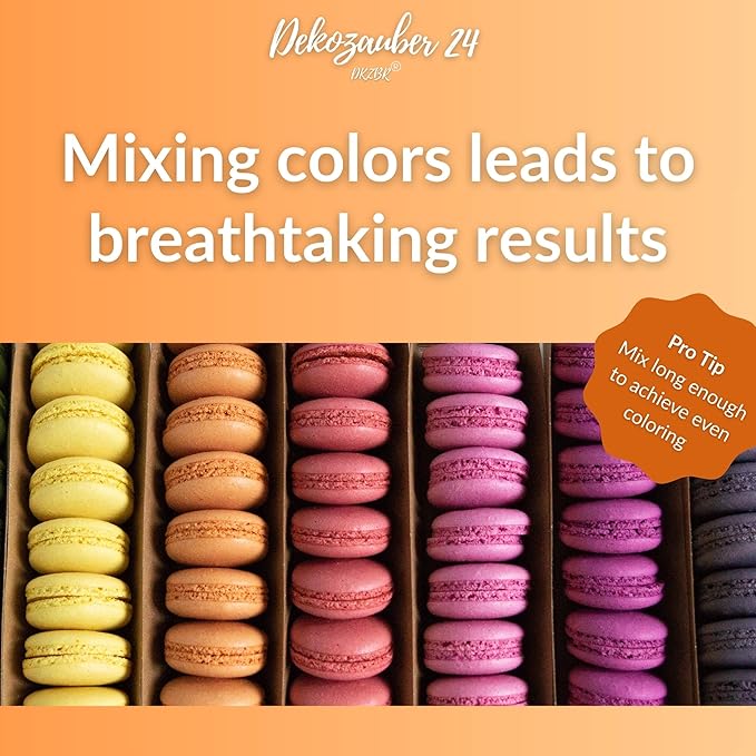 Dekozauber24 Natural orange food coloring, 0.35oz edible powder, dye free, vegan, plant based and gluten free color for baking