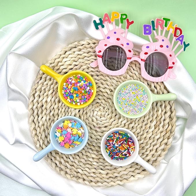Easter Sprinkles for Cake Decorating, 8Oz Rainbow Jimmies Pearl Bunny Confetti Pastel Sprinkles for Cookie Baking Ice Cream Cupcake Decorations