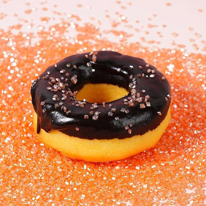 Sujoygar Orange Saning Sugar Sprinkles, 5oz Edible Halloween Orange Sugar Crystals for Cocktails, Cake Sprinkles for Chocolate Ice Cream Toppings Cupcake Decoration Wedding Party Cookies Baking Dessert Food Supplies