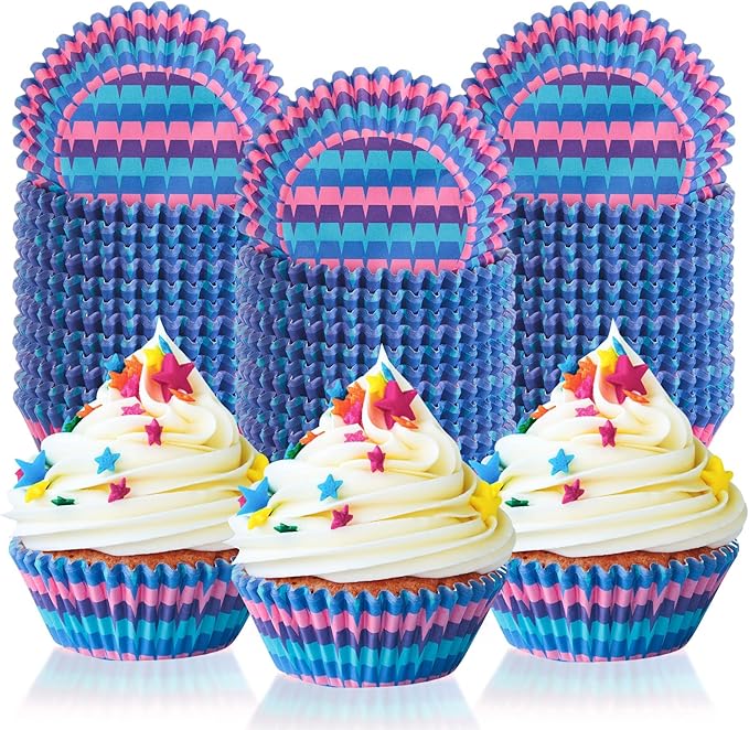 Vesici 300 Counts Video Game Mini Cupcake Liners Disposable Cupcake Cups Video Game Paper Baking Cups Wrappers for Ice Cream Snack Birthday Baking Baby Shower Celebration Tea Party Supplies