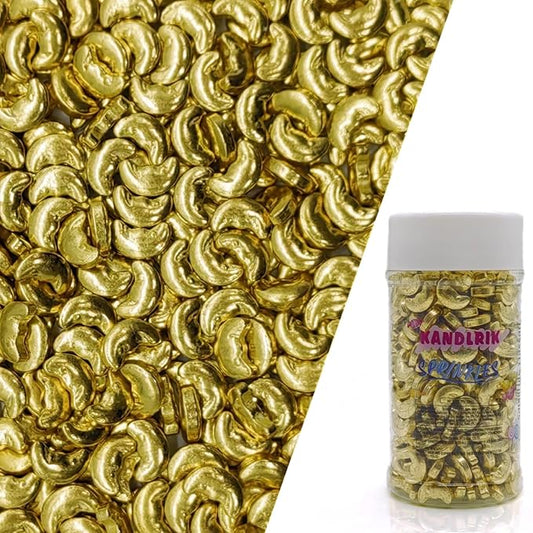 Super Gold Moon Sprinkles Edible Moon Cake Decorating Cake Decorations Cupcake Toppers Cookie Decorating Perfect for Cakes, Cupcakes, Desserts Toppings 3OZ