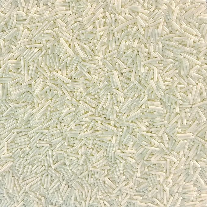 Sentovac Edible White Jimmies Sprinkles for Cake Decorating Baking | Cupcake Cookie and Ice Cream Toppers Cake Decorations| Celebrations Wedding Shower Party Chirstmas Supplies 78g/2.75oz