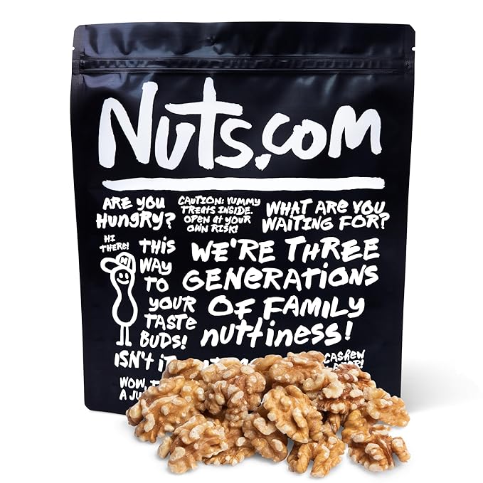 Roasted Cashews (Lightly Salted, 2lb) & Organic Walnuts (Raw, No Shell, 2lb) – Vegan, Gluten-Free Snacks – Rich in Protein, Fiber, Healthy Fats – Perfect for On-the-Go, Office, & Home Snacking