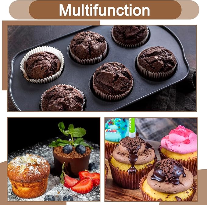300 Pcs Lotus Tulip Cupcake Liners Baking Muffin Paper Baking Cups Cupcake Liners Holders Cupcake Wrapper for Party, Wedding, Birthday, Christmas, Baby Showers, 3 Colors
