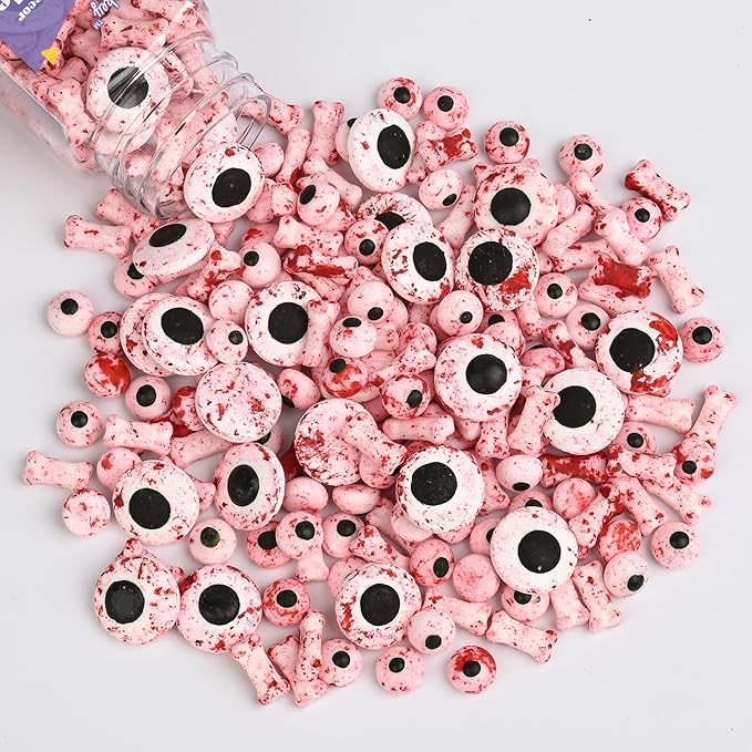 Halloween Sprinkles for Cake Decorating, Blood Eyeball & Bone Sprinkles Perfect for Halloween Dessert Party 3.52 Ounce