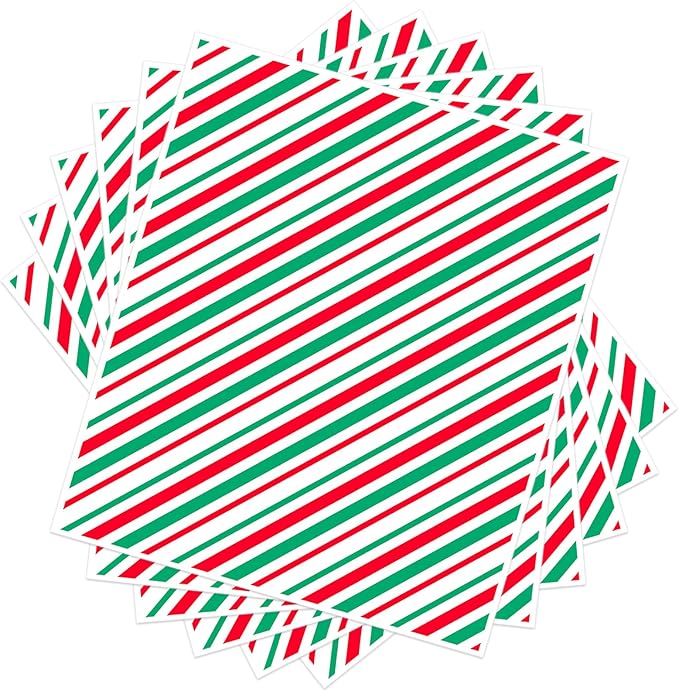Zezzxu 100 Sheets Red and Green Striped Wax Paper, Parchment Paper for Cookie Box Deli Food Wrapping Grease Resistant Basket Liners (8.5 x 9.8 Inches)