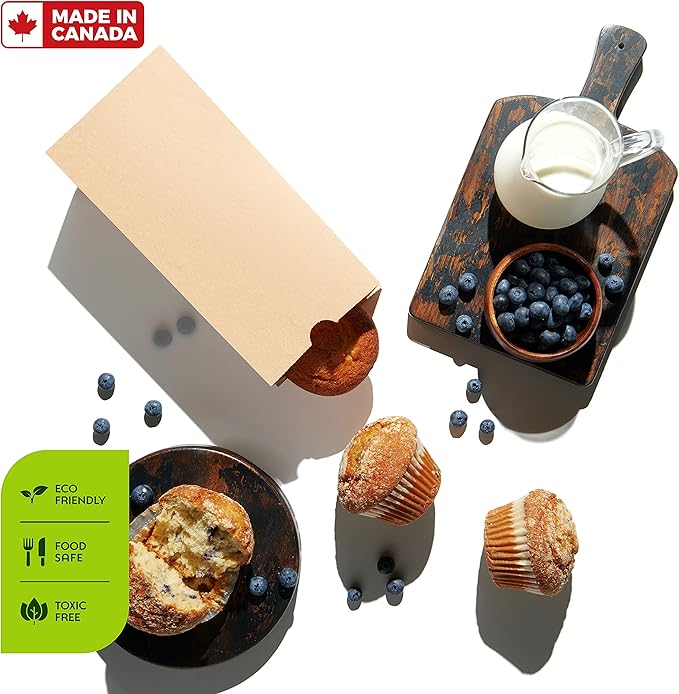Culinware Kraft Paper Bags - Durable Brown Bags for Snack, Lunch, Sandwich, Pastries, Popcorn, Grocery and Party Favor - 4.75 x 2.93 x 8.56 In - 500 Count
