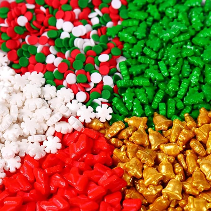 Christmas Red Socks Sprinkles for Cake Decorating, Red Sprinkles Perfect for Cupcake Toppers Wedding Party Valentines Halloween Christmas Supplies 3.52 Ounce