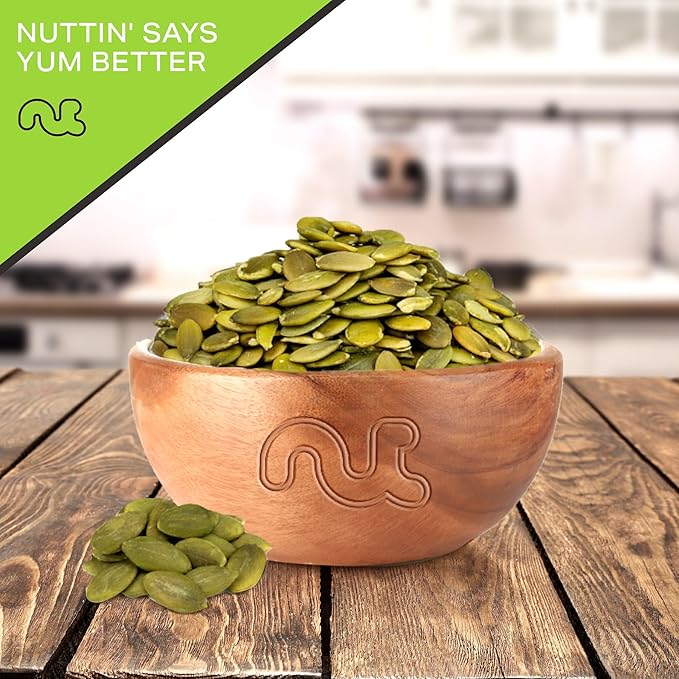 NUT CRAVINGS - Raw Pumpkin Seeds Pepitas, Unsalted, Shelled, (80oz - 5 LB) Bulk Nuts Packed Fresh in Resealable Bag - Kosher Healthy Snack, Food Assortments Ideal for Trail Mixed Nuts