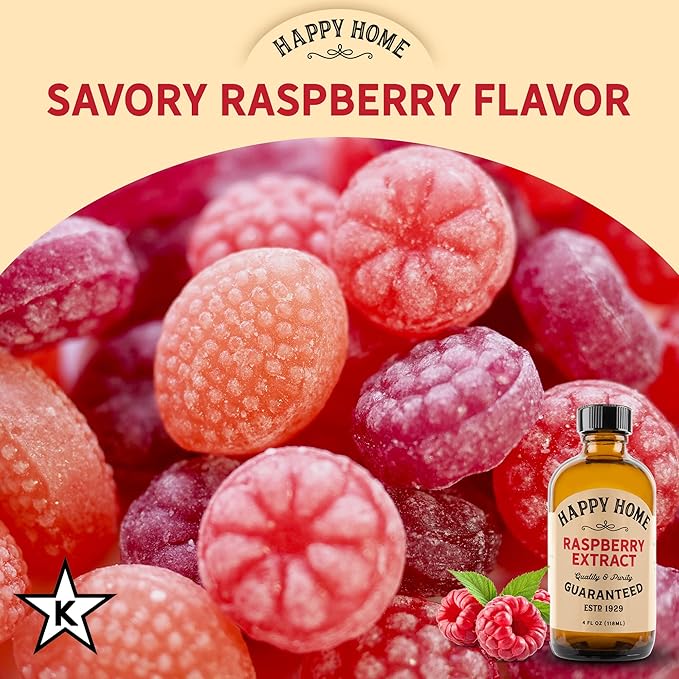 Happy Home Natural Raspberry Flavor - Certified Kosher, 4 oz.