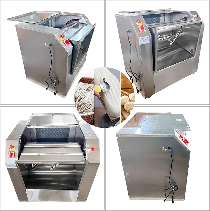 INTSUPERMAI 110V Commercial Dough Mixer Machine 50 KG Kneading Capacity Electric Food Mixer Flour Mixer 3000W/4HP for Dough Mixing Kneading