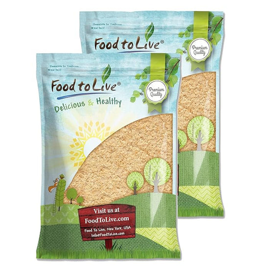 Food to Live Nutritional 10 Pounds Fortified Large Yeast Flakes, Fortified, Inactive, Unsweetened, Vegan Thickener. Good Source of Protein & Vitamins. Perfect for Baking, Vegan Cheese and Sauces