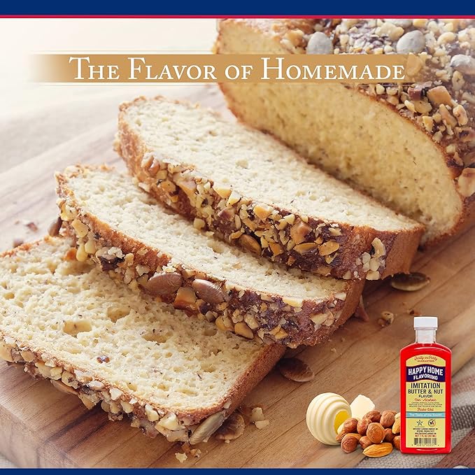 Happy Home Imitation Butter & Nut Flavoring, Non-Alcoholic, Certified Kosher, 7 oz.