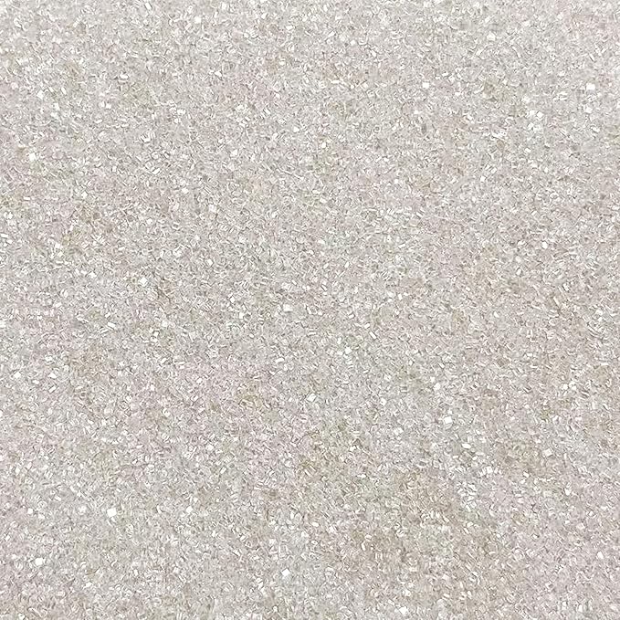 PhilaeEC White Sanding Sugar Edible Sparkling Crystals for Baking Cake Decoration Cookie Ice Cream Cupcake Toppers Wedding Party Valentines Halloween Christmas Supplies 5oz