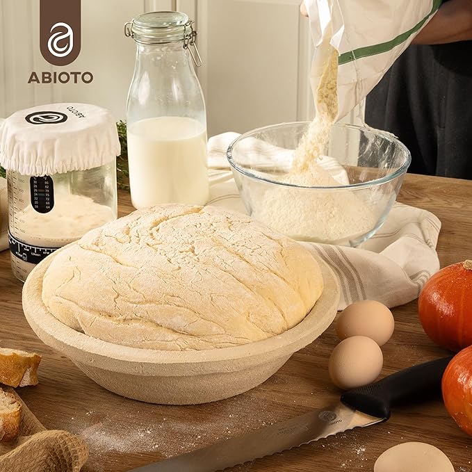 13" Oval Wood Pulp Banneton Bread Proofing Basket – 1.5LB Brotform, Grooved Pattern– Non-Stick Natural Wood Pulp Pressed for Durability– Made in Germany Proofing Basket for Sourdough Bread Baking
