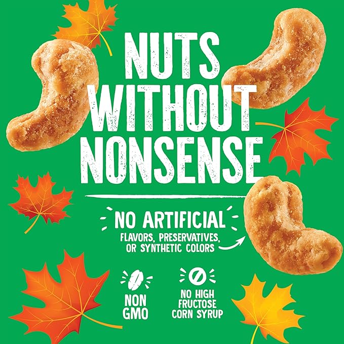 Emerald Salted Caramel Apple Cashews (1-Pack) | 5oz Resealable Bag | Kosher Dairy Certified, Non-GMO, Contains No Artificial Preservatives, Flavors or Synthetic Colors