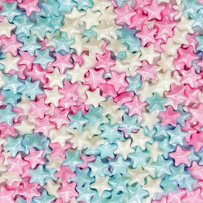 Dynastang Colorful Stars Sprinkles Edible Stars Cake Decorating Stars Cake Decorations Cupcake Toppers Cookie Decorating Perfect for Cakes, Cupcakes, Desserts Toppings 3OZ
