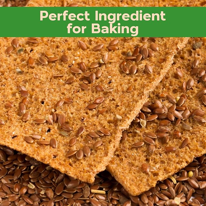 Sincerely Nuts Brown Flax Seed- (5 LB) Vegan, Kosher & Gluten-Free Food-Fiber-Rich Addition to Baked Goods, Salads & More-Plant-Powered Essential Fatty Acid-Add to Granola, Trail Mix, and Protein