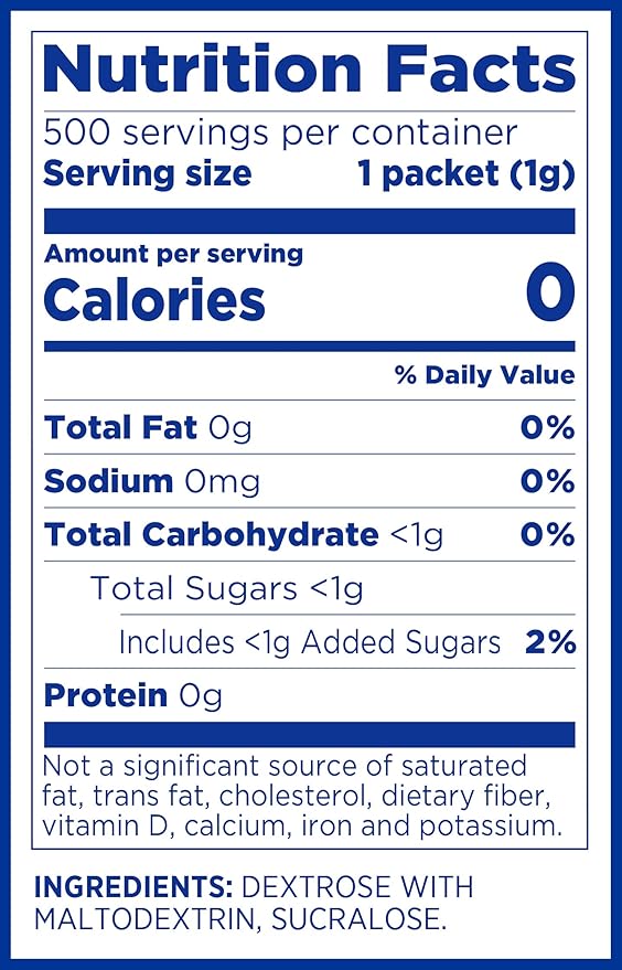 EQUAL Yellow Zero Calorie Sweetener, Sucralose Sugar Substitute, Zero Calorie Sugar Alternative Sweetener Packets, Sugar Alternative, 100 Ct (Pack of 1)