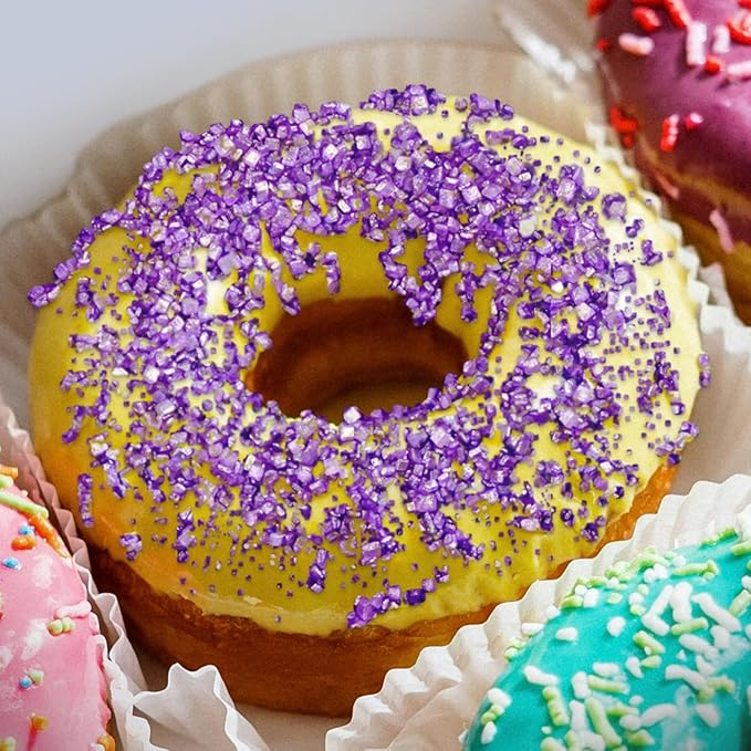 Edible Purple Sanding, Sugar Rim Sprinkles, Crystals Sanding Sugar for Cocktails, Cake, Cookies, Cupcake, 150g, Wedding Party Christmas Supplies
