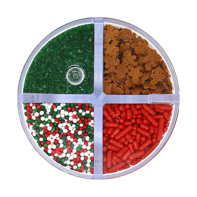 Mystic Sprinkles 4 Cell Sprinkle Assortments (The Gingerbread Man, Petite)