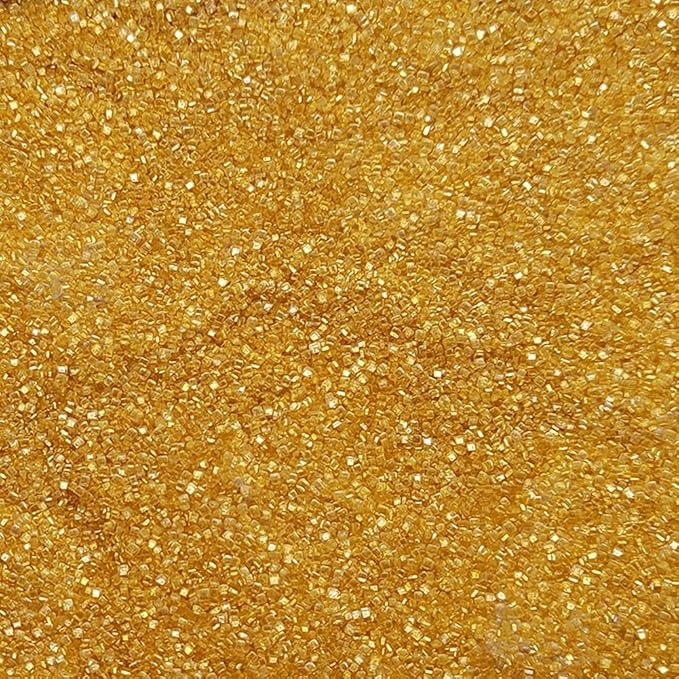 Homankit Sanding Sugar, Gold Edible Sugar Crystals, Sugar Sprinkles Mix for Celebration Cakes, Cupcakes, Baking, Cookies Decorating, 3.2 OZ