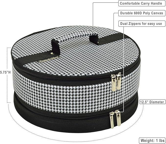 Picnic at Ascot Original Pie and Cake Carrier 12" Diameter- Designed & Quality Approved in the USA