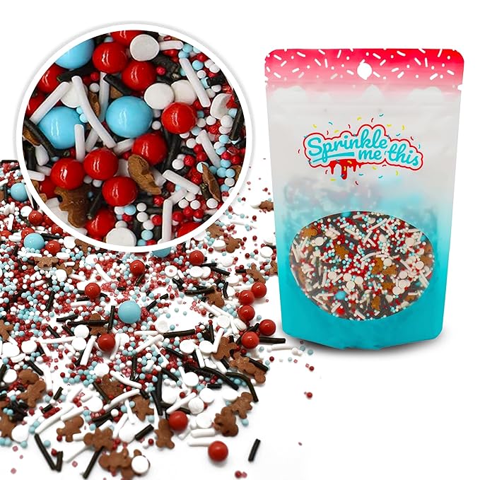 Fancy Christmas Sprinkle Blends - Holiday Sprinkles For Cookie Decorating, Cake Decorating, Baking, Or Hot Chocolate - Christmas Sprinkles Bulk - Christmas Sprinkles For Cookies (O.M.G. - Oh My Gingerbread)