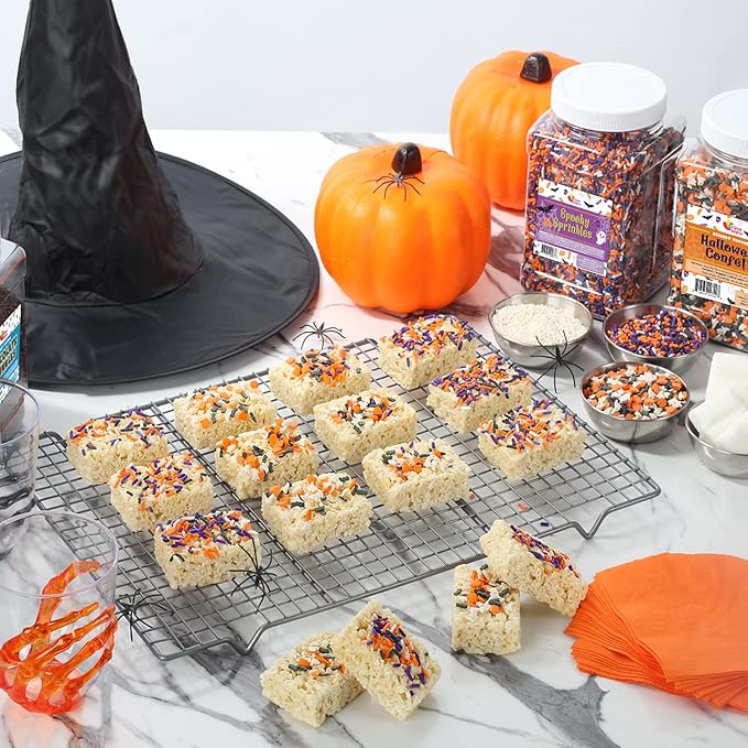 Halloween Sprinkles - Bulk Sprinkles - 1.6 LB - Orange, Black, Purple and White Jimmies