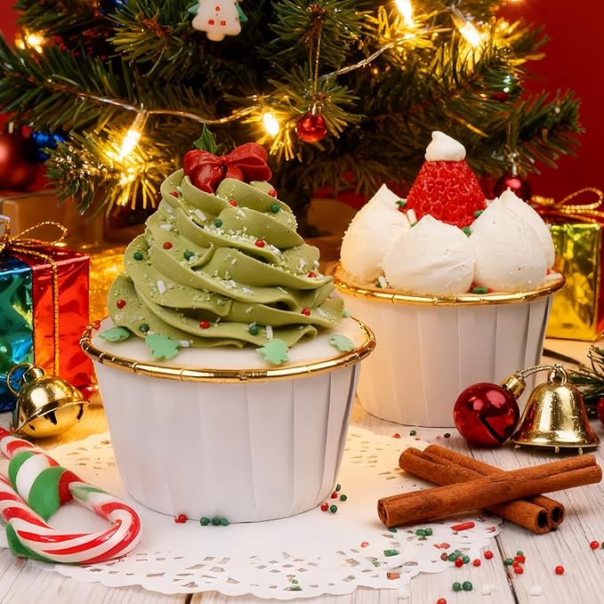 Christmas Sprinkles for Cookies Holiday Assortment 8 oz, White Red and Green Sprinkles Edible Jimmies, Nonpareils and Sanding Sugar Pearls for Decorating Christmas Cookies, Baking, Cupcakes, Cakes, Desserts