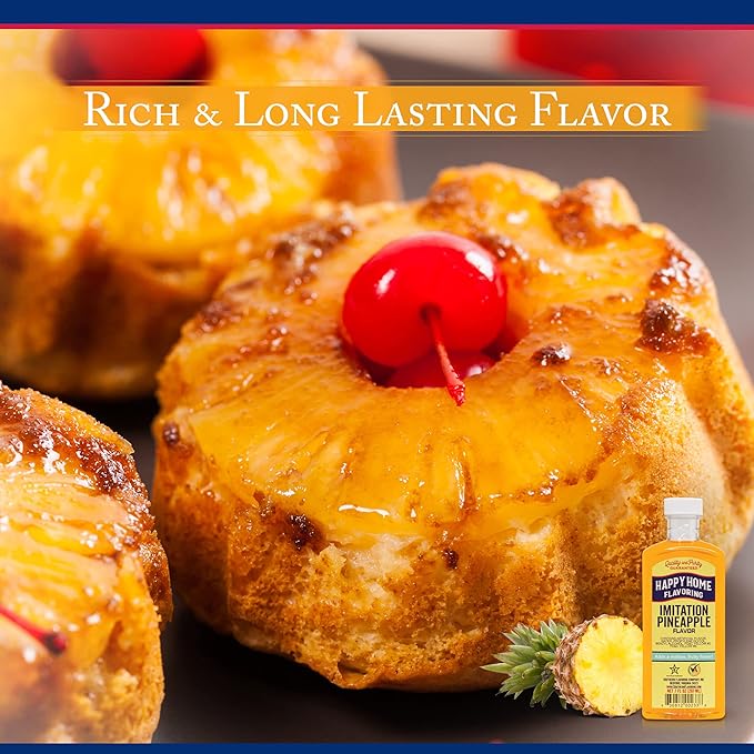 Happy Home Imitation Pineapple Flavoring, Certified Kosher, 7 oz.