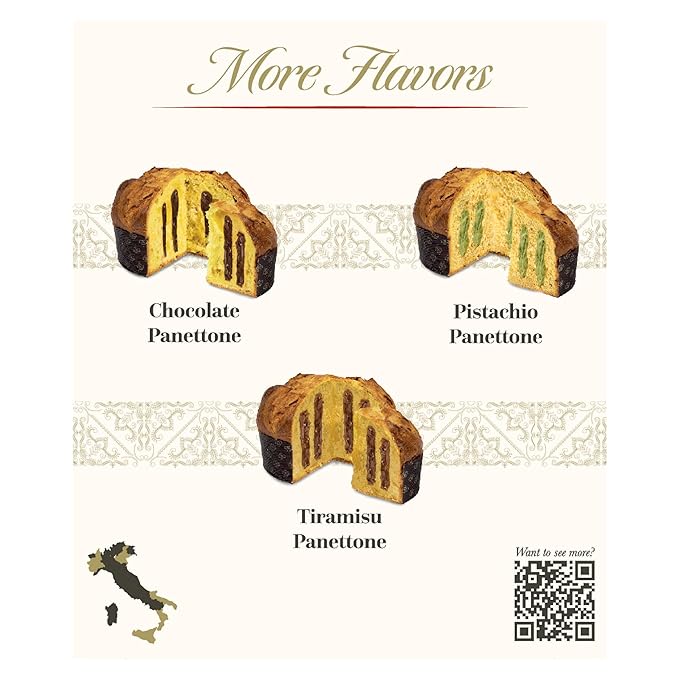 Giusto Sapore Authentic Italian Panettone Original with Raisins, Candied Orange Peel and Butter Gourmet Bread - Traditional Dessert - New and Imported from Italy, Family Owned - 28.21 oz
