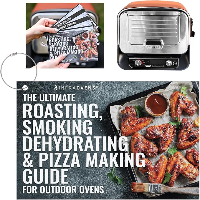 INFRAOVENS Cooking Guide Accessory for Ninja Woodfire Pizza Oven, 8-in-1 Outdoor Oven, Smoker BBQ Wood Fire Waterproof Cheat Sheet for OO100 OO101 OO101B Electric Oven, Pellet Pizza Stone Accessories