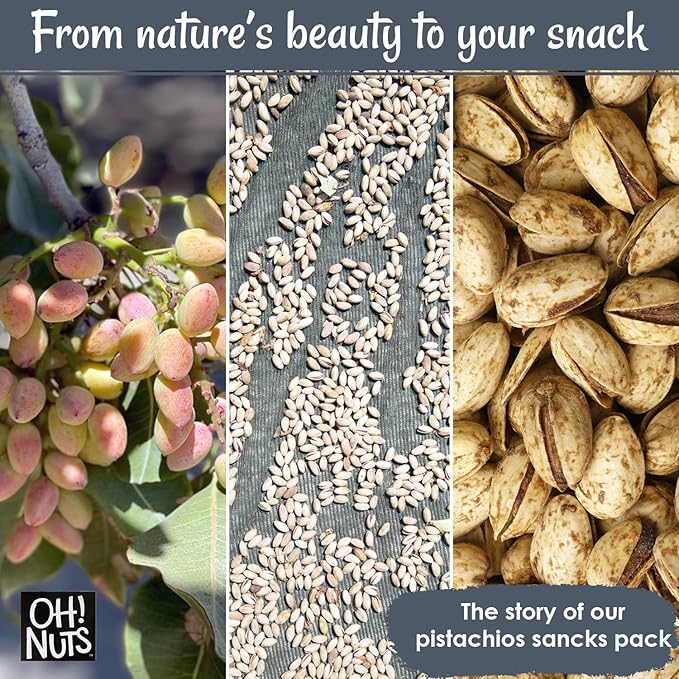Oh! Nuts Spiced Pistachios – Jalapeño, 2 LB – Bold Savory Snack, Roasted Pistachio Variety – Packed in Resealable Bag to Maintain Freshness
