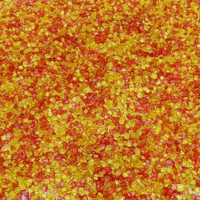 Edible Sanding Sugar Sprinkles for Cookie Decorating, Sugar Sprinkle Mix For Celebration Cakes, Cupcakes, Cookies, 3OZ (Red&Gold)
