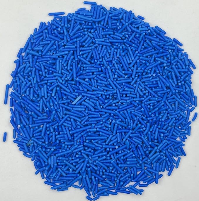 Sentovac Edible Blue Jimmies Sprinkles for Cake Decorating Baking | Cupcake Cookie and Ice Cream Toppers Cake Decorations| Celebrations Wedding Shower Party Chirstmas Supplies 78g/2.75oz