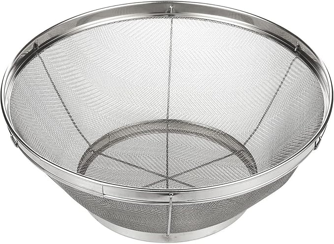 Juvale Fine Mesh Strainer - Stainless Steel Rice Strainer - Ultra-Fine Pasta Colander & Quinoa Sifter - Ergonomic Handle Mesh Colander & Matcha Sifter - 11 in x 4 in, Silver