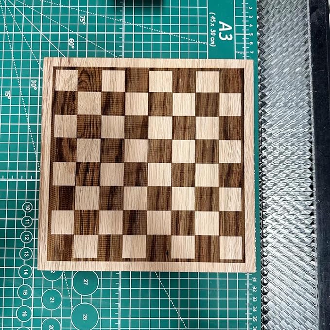 Checkerboard Stencils for Painting on Wood 11.8 Inch Reusable Canvas Checks Paint Straight Line Stencil for Crafts Kids Adult Art Projects Drawing Card Making Pattern for Wall Decorative (Check line)