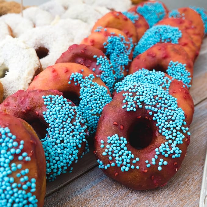 GranAroma Blue Nonpareils, 1 lb, Decorative Sprinkles, Cakes & Cookies, Bakery Staple
