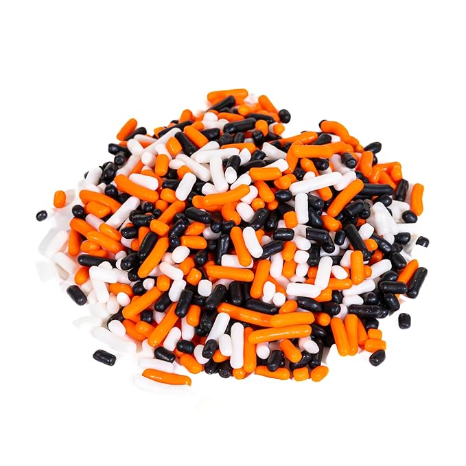 Bakerpan Halloween Jimmies Sprinkles - 6 Ounces Edible Sprinkles for Cake Decorating, Cupcakes, Ice Cream, Cake Decorations (Made in USA)