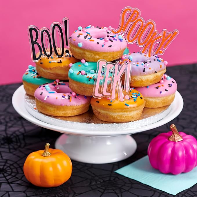 DECOPAC Monster Mash Deluxe Fusion Mix, 26oz, Fancy Candy Sprinkles in Handheld Container, Edible Sprinkles For Celebration Cakes, Cupcakes, Cookies and Donuts, Multicolored - Orange, white and black