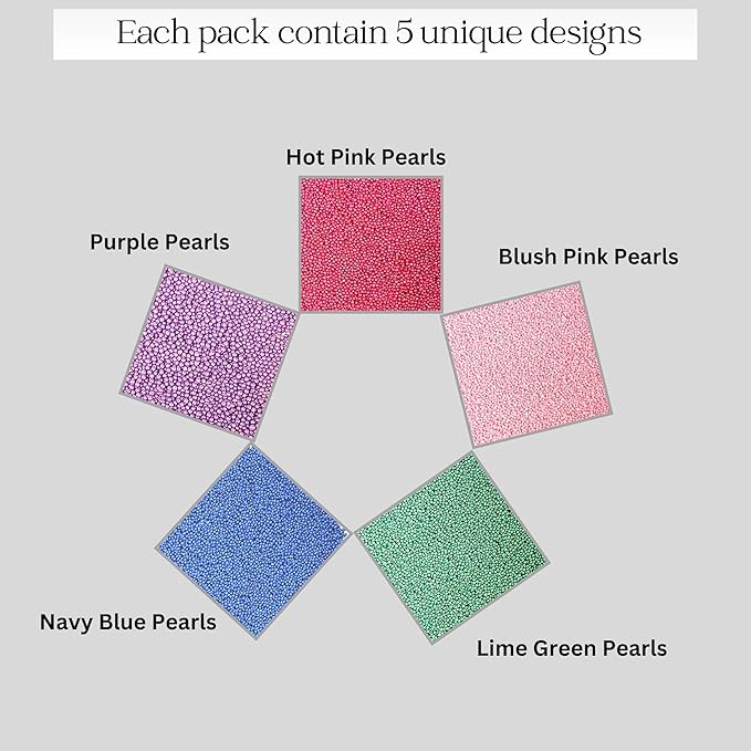 Confect Pearl Sprinkles | Assorted pack of 5 Funky Disco Sprinkles | Baby Shower Mix Hot Pink, Purple, Blue, Teal & Baby Blue Pearl Disco Ball Dragees - Vegan, Gluten-Free, Nut-Free, Soy-Free, Dairy-Free, Palm Oil-Free, No Artificial Dyes - 5 Oz