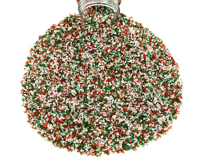 Mystic Sprinkles Christmas Holiday Sprinkle Mixes (A Classic Christmas In Silver Sugar Crystals 4.2oz)