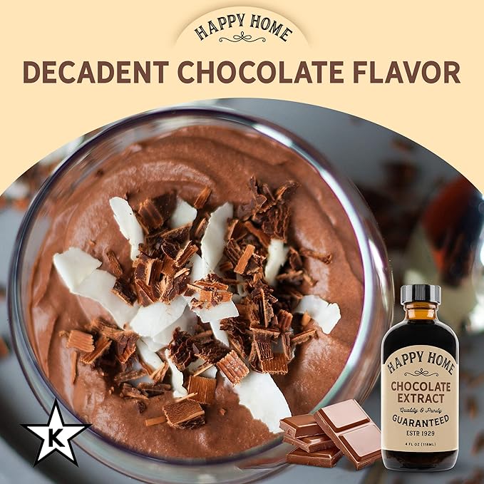 Happy Home Premium Natural Chocolate Flavor - Certified Kosher, 4 oz.
