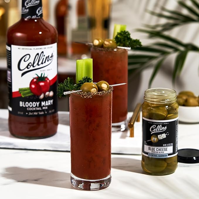Collins Classic Bloody Mary Mix | Made With Tomato, Garlic, Worcestershire Sauce and Spices | Brunch Cocktail Recipe Ingredient, 32 fl oz