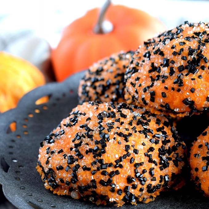 Orange Sanding Sugar Sprinkles, 5.3 oz Edible Sparkling Sugar Crystals for Baking Topping, Cupcakes, Cookies, Ice Cream & Cake Decorating, Wedding Party Halloween Thanksgiving Supplies