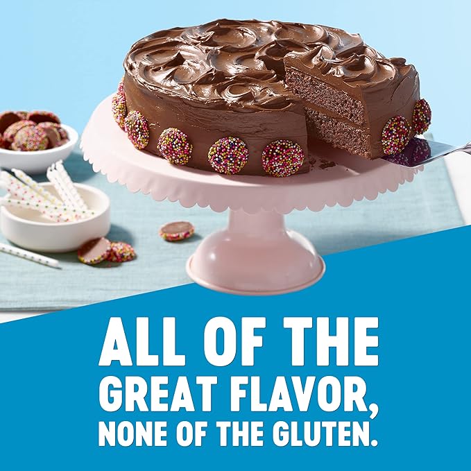 Krusteaz Gluten Free Chocolate Cake Mix, No Artificial Flavors, Colors, or Preservatives, 18 Ounce (Pack of 1)