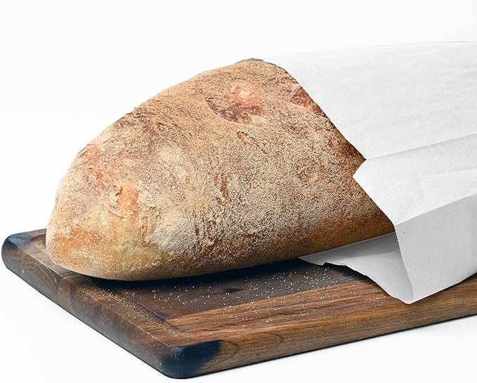 MT Products White Paper Bread Bags for Homemade Bread - 5.25" x 3.25" x 18" (Pack of 50) - Made in USA