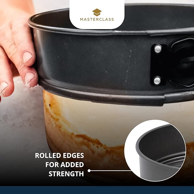Kitchen Craft Master Class Non-Stick 20cm/8" Springform Round Cake Pan Tin KCMCHB19